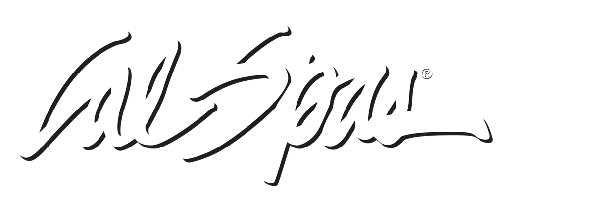 Calspas White logo hot tubs spas for sale Lancaster